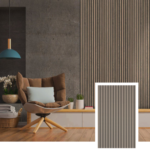 Painéal Slat Fuaimiúil HemmaNord™ — Darach Nádúrtha (2.7 m × 1.10 m)