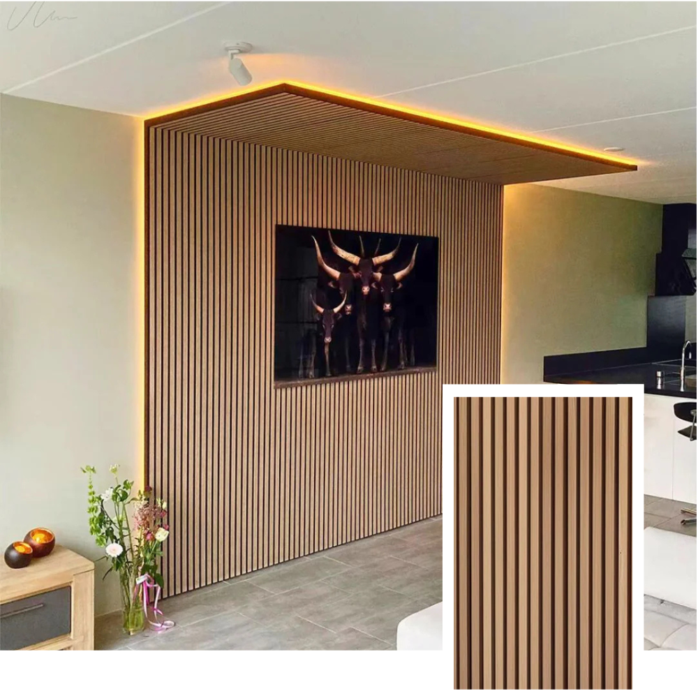 Painéal Slat Fuaimiúil HemmaNord™ — Darach Nádúrtha (2.7 m × 1.10 m)